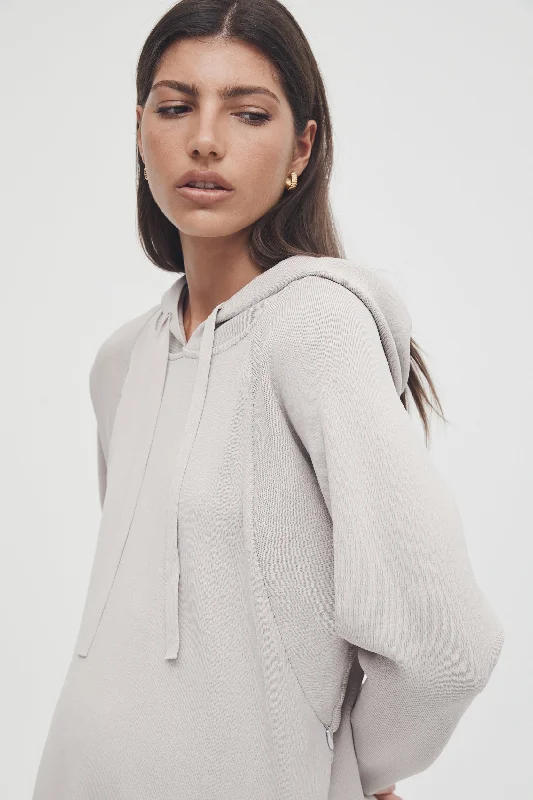 balconette lace bras for a feminine touchCrepe Knit Hoodie (Stone)