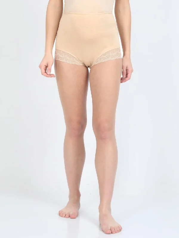 Maternity Over belly High Waist Lace Panty-Beige