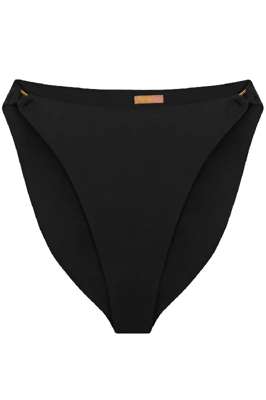 Radiya Black high waisted bikini bottom