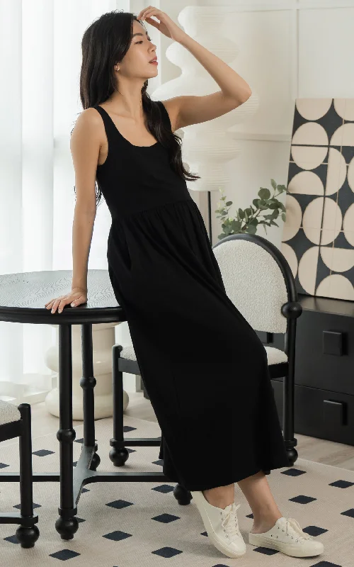 Rosalie Nursing Dress in Black