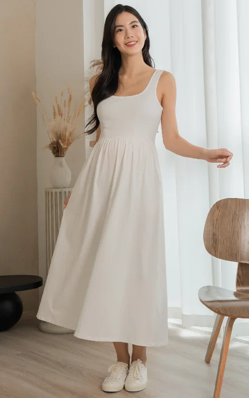 Rosalie Nursing Dress in White