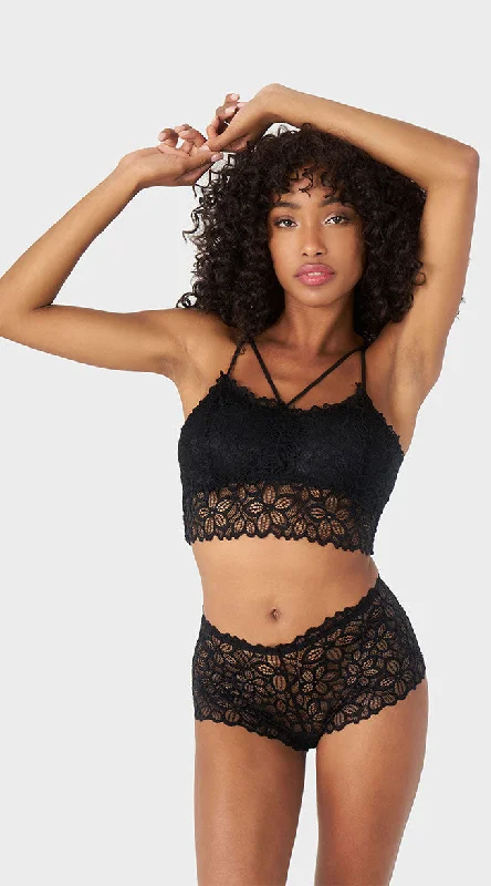 supportive underwire bras for large bustsYandy Fell Into Lace Bralette Set