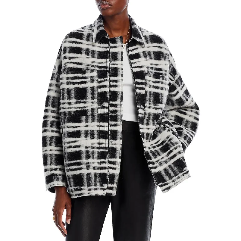 Women's overalls for a road tripWomens Wool Blend Pockets Overcoat