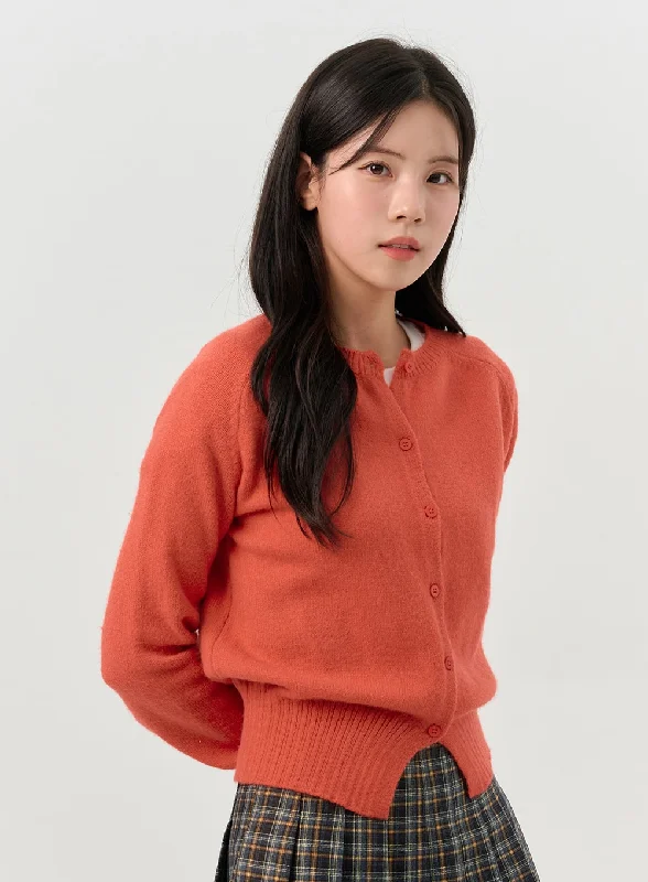 maternity women cardigan for expecting momsButton Soft Round Neck Cardigan OO327