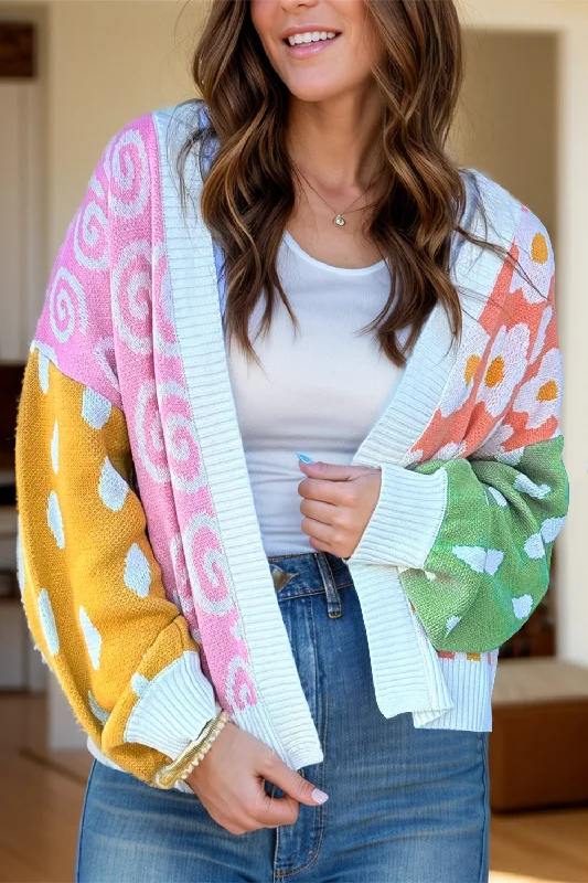 open front women cardigan for easy stylingColor Block Open Front Long Sleeve Cardigan open front women cardigan for easy stylingColor Block Open Front Long Sleeve Cardigan