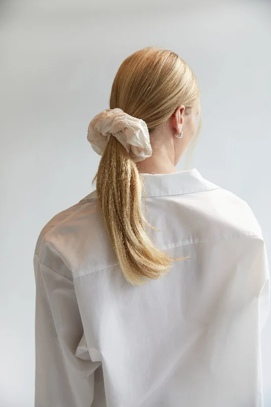 open front women cardigan for easy stylingCRINKLED OVERSIZED HAIR SCRUNCHIE