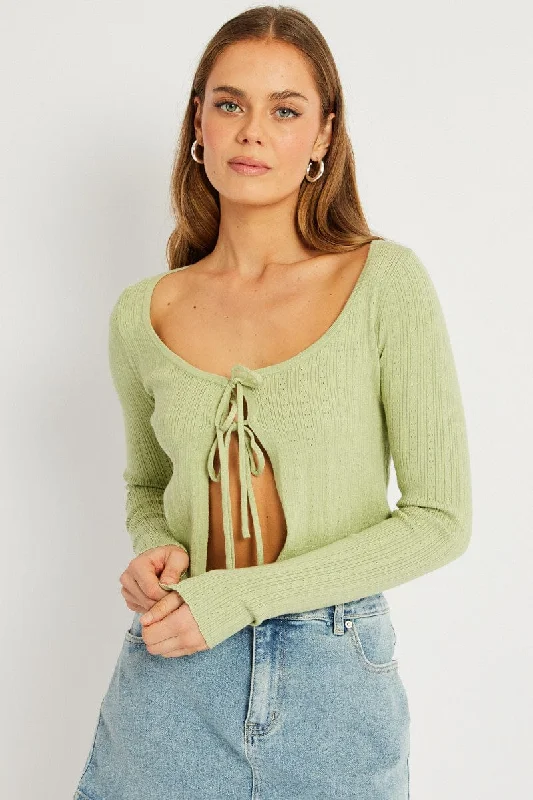 sequin embellished women cardigan for special occasionsGreen Tie Up Cardigan Long Sleeve sequin embellished women cardigan for special occasionsGreen Tie Up Cardigan Long Sleeve
