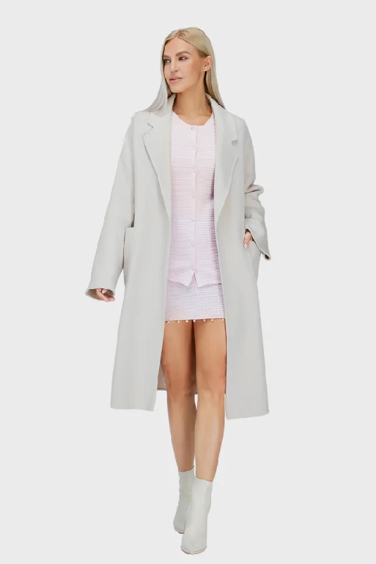 Women's overalls with a high - waisted designBelted Merino Overcoat