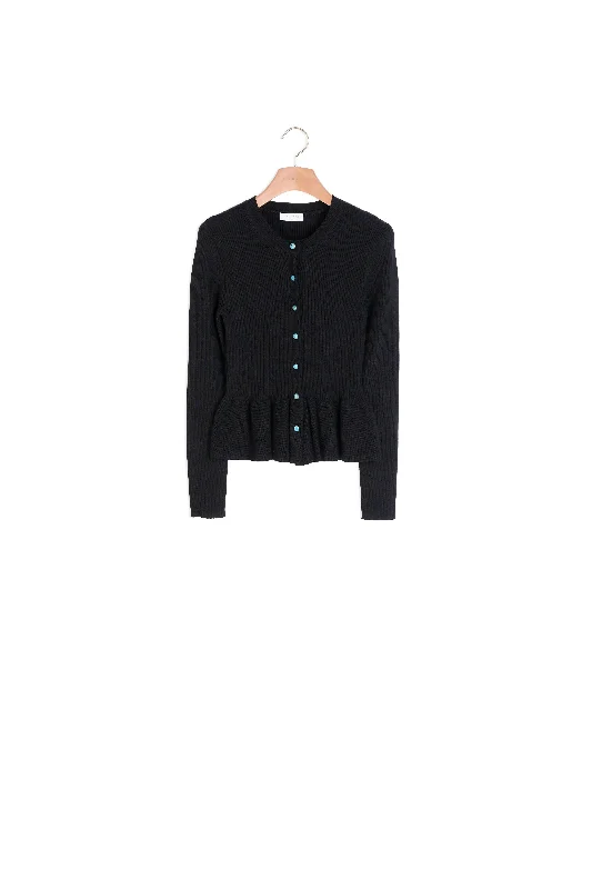 hooded women cardigan for added warmth and styleCardigan en maille côtelée