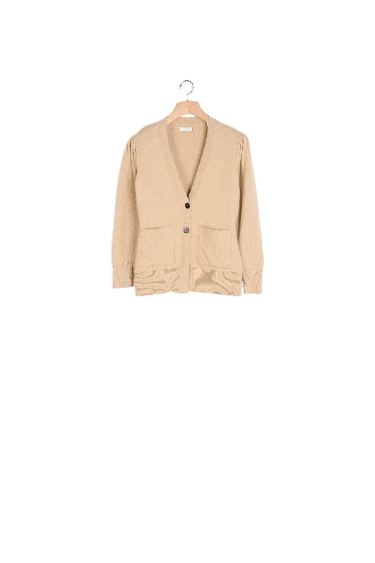 v neck women cardigan to elongate the necklineCardigan long boutonné