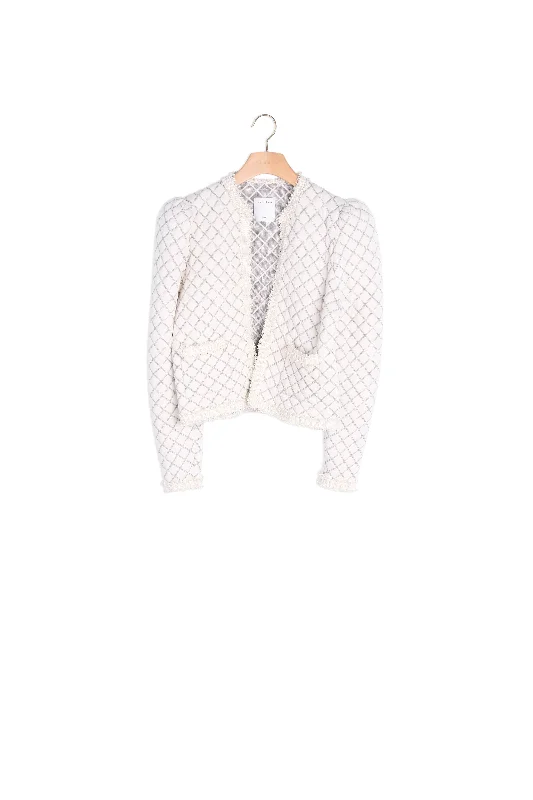 cashmere blend women cardigan for a luxurious feelCardigan à effet matelassé
