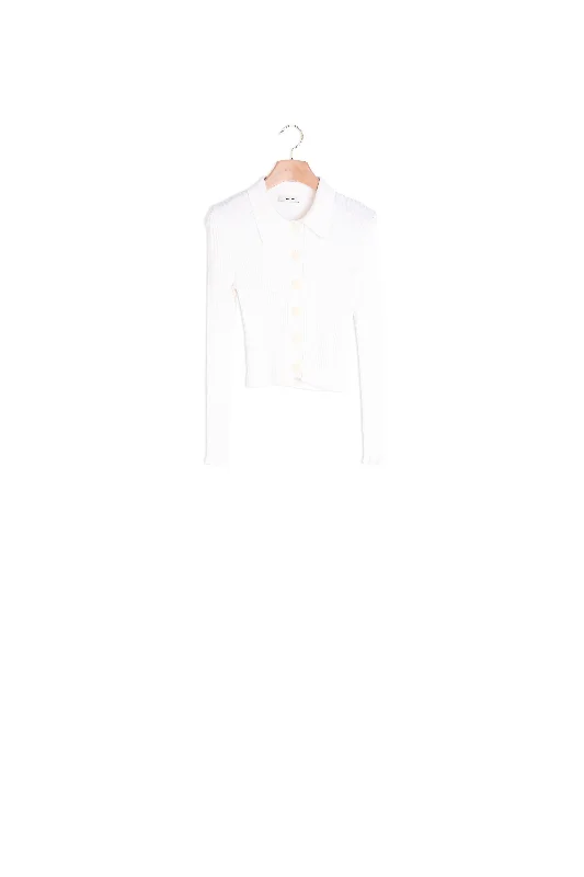 cashmere blend women cardigan for a luxurious feelCardigan court côtelé