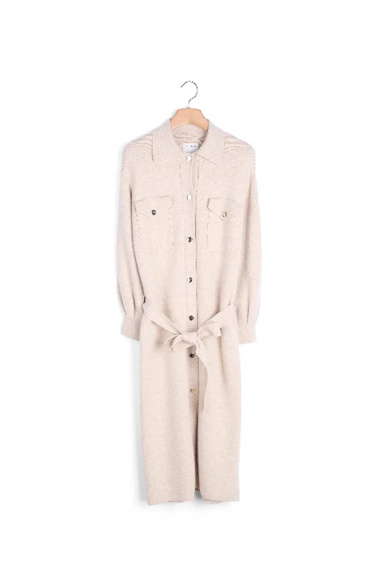 color block women cardigan with bold huesCardi-coat long en laine