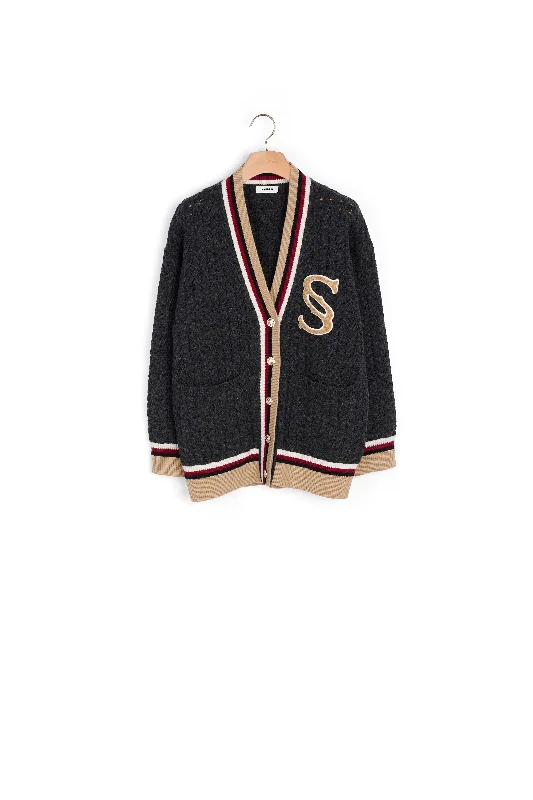 organic cotton women cardigan for an eco - friendly choiceCardicoat à patch double S