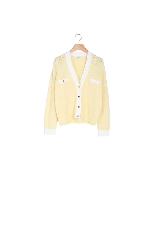 hooded women cardigan for added warmth and styleCardigan bicolore