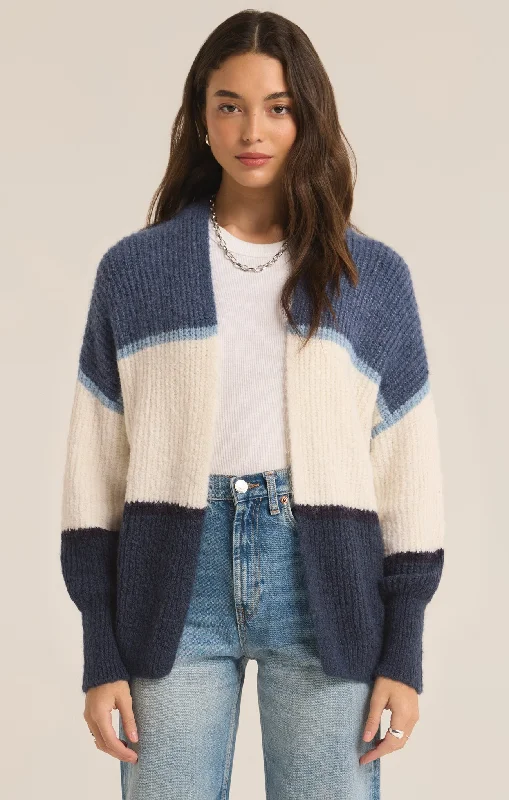 floral print women cardigan for a feminine touchJones Stripe Cardigan
