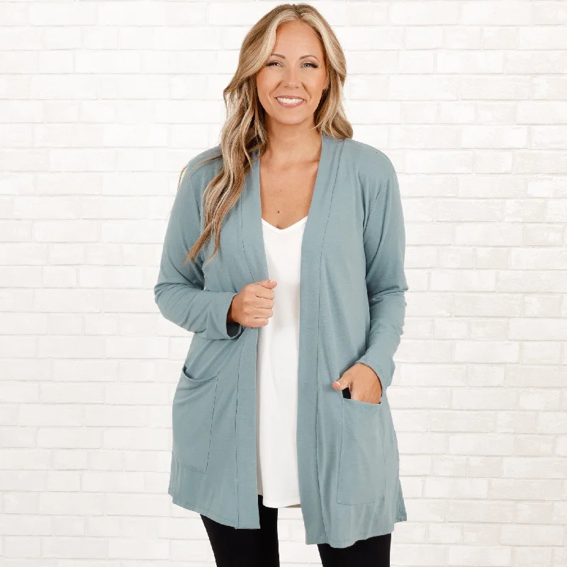 plus size women cardigan for comfortable layeringKindness and Compassion Cardigan, Blue Grey plus size women cardigan for comfortable layeringKindness and Compassion Cardigan, Blue Grey