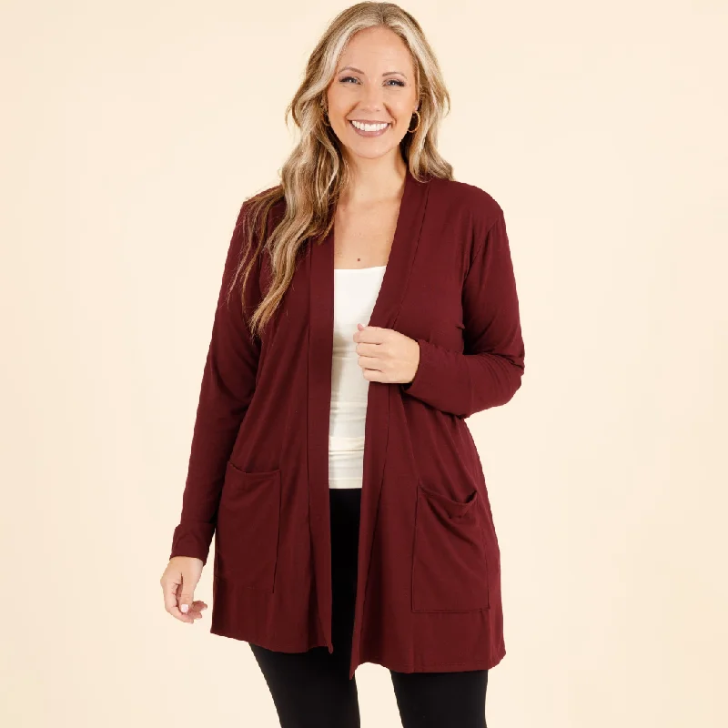 hooded women cardigan for added warmth and styleKindness and Compassion Cardigan, Dark Burgundy hooded women cardigan for added warmth and styleKindness and Compassion Cardigan, Dark Burgundy