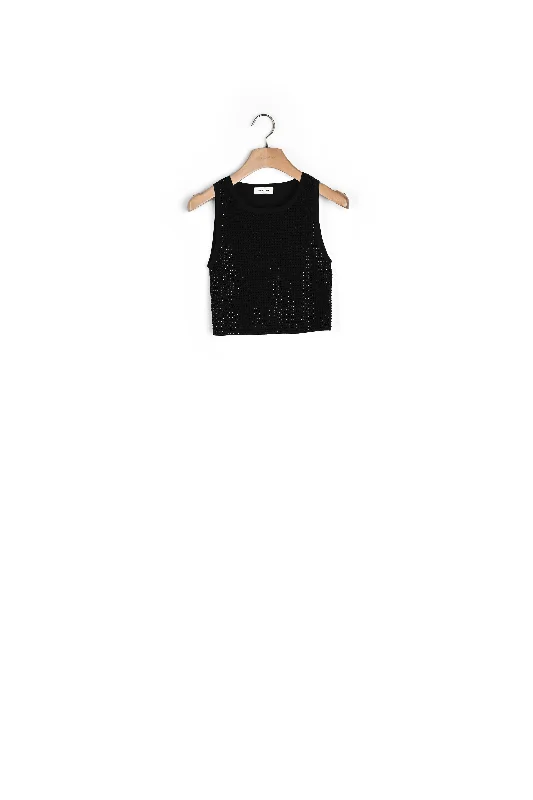 cable knit women cardigan with intricate patternsTop court à strass