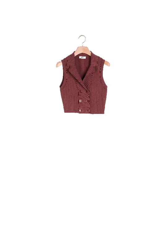 floral print women cardigan for a feminine touchGilet sans manches
