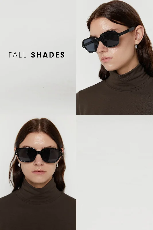 cropped women cardigan to pair with high - waisted jeansSQUARE FRAME SUNGLASSES