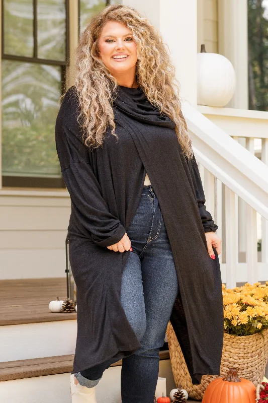 color block women cardigan with bold huesWrapped In You Cardigan, Black