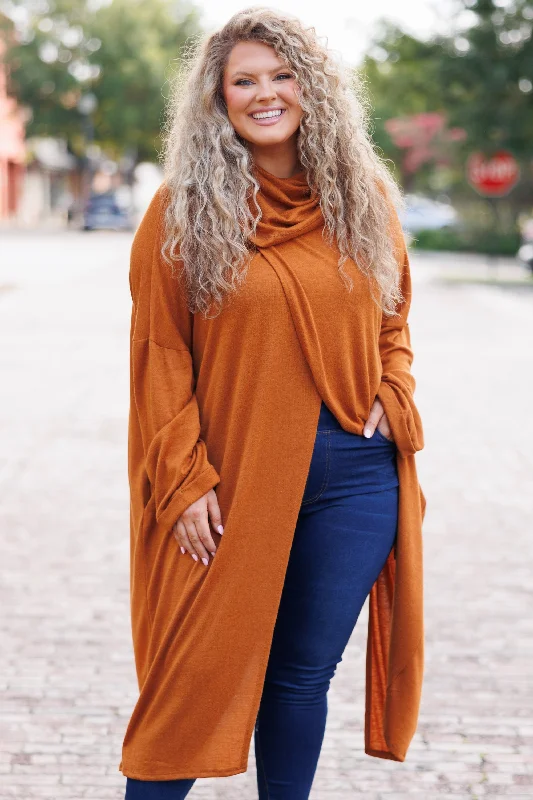 organic cotton women cardigan for an eco - friendly choiceWrapped In You Cardigan, Rust organic cotton women cardigan for an eco - friendly choiceWrapped In You Cardigan, Rust