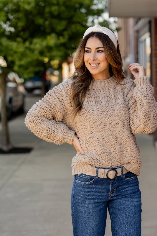 Chunky Honeycomb Knit Sweater