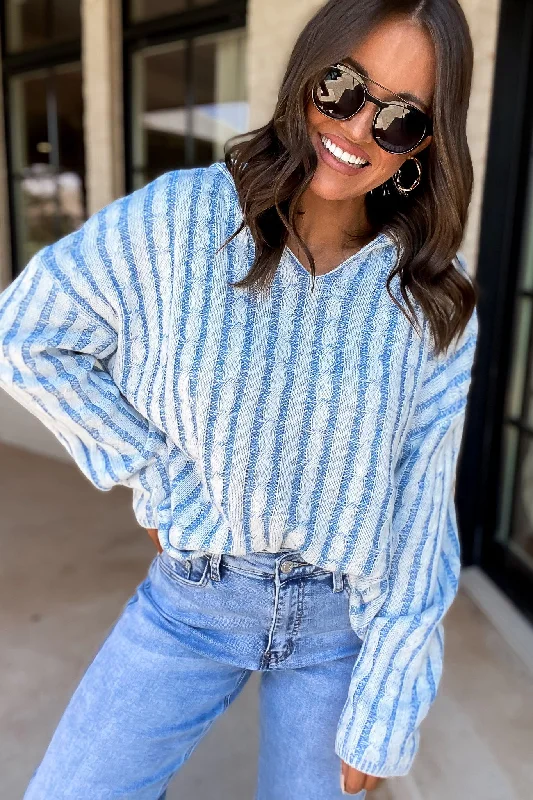 Plus Size Women's Sequined Sweaters for Special OccasionsRock Solid Denim Cable Textured Hood Sweater Top Plus Size Women's Sequined Sweaters for Special OccasionsRock Solid Denim Cable Textured Hood Sweater Top