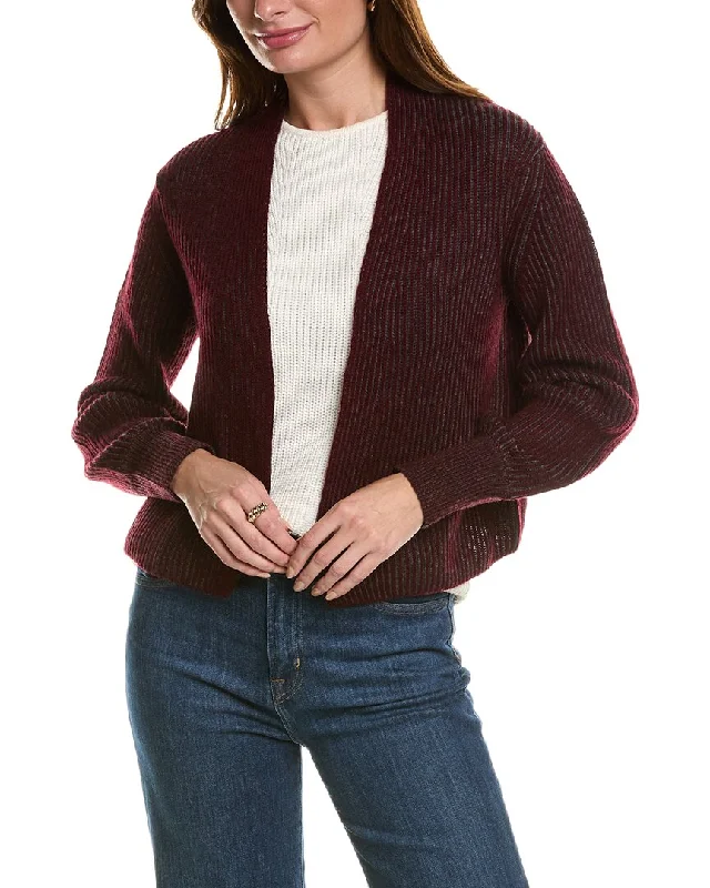 Forte Cashmere Plaited Wool & Cashmere-Blend Cardigan