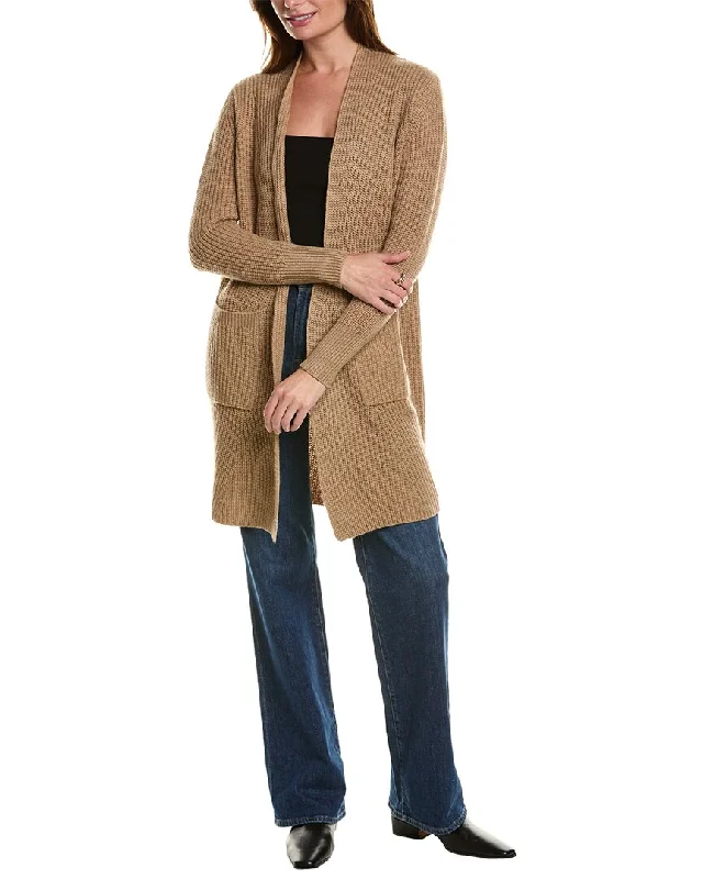 Forte Cashmere Ribbed Wool & Cashmere-Blend Cardigan