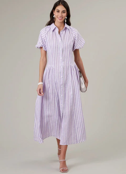Ball Gown Women Dress with a Full Skirt for a Princess - like LookMcCalls Shirtdress M8384 Ball Gown Women Dress with a Full Skirt for a Princess - like LookMcCalls Shirtdress M8384
