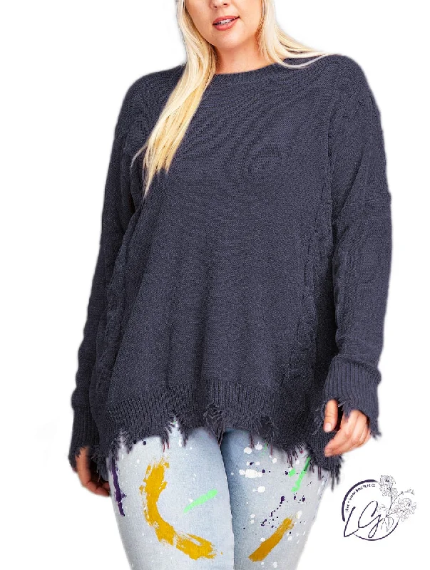 Open - Front Women's Cardigan - Style Mohair SweatersCurvy Puddle Jump Solid Cable Knit Sweater Open - Front Women's Cardigan - Style Mohair SweatersCurvy Puddle Jump Solid Cable Knit Sweater