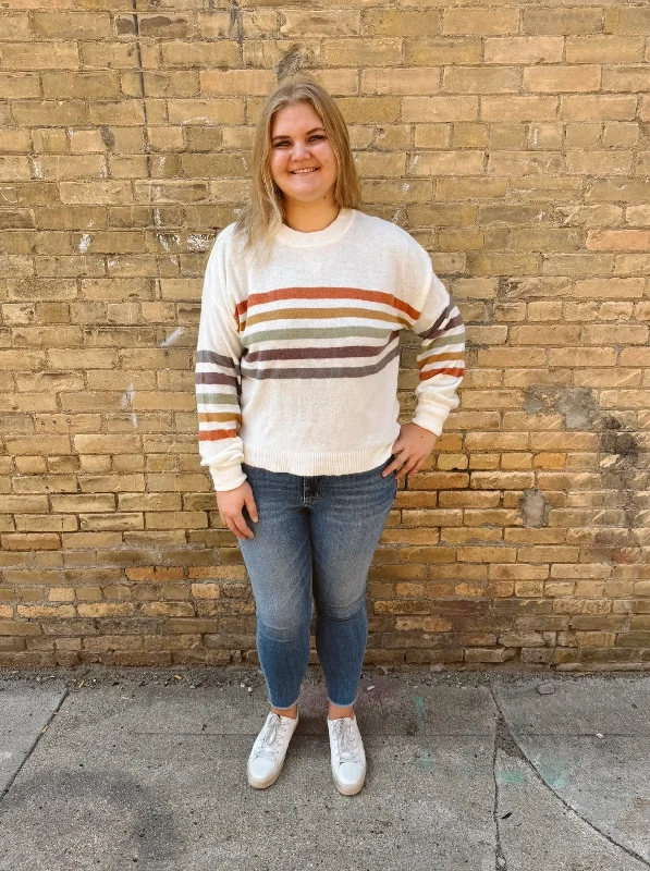 Rainbow Stripe Sweater Top