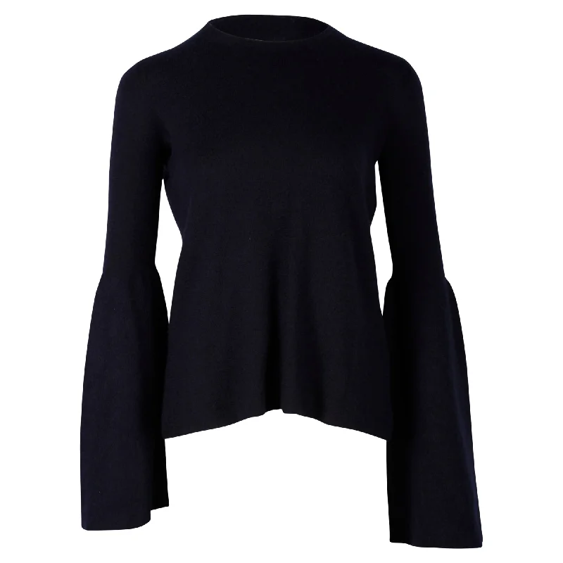 Sleeveless Women's Silk - Trimmed Sweaters for SummerThe Row Darcy Scoop Neck Sweater in Navy Blue Cashmere Sleeveless Women's Silk - Trimmed Sweaters for SummerThe Row Darcy Scoop Neck Sweater in Navy Blue Cashmere
