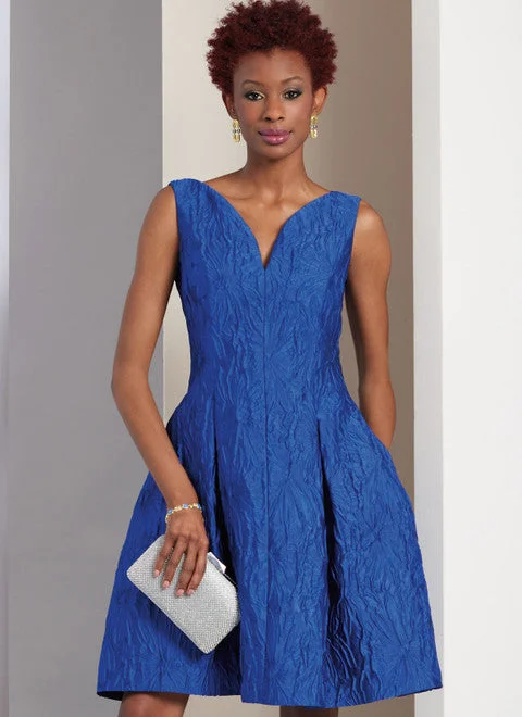 Sleeveless Women Dress in Bright Colors for Summer PartiesVogue Dress V1949