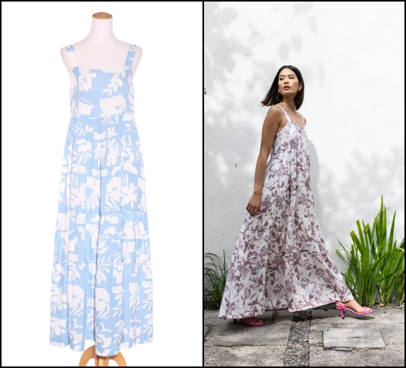 Printed Abstract Women Dress for a Modern and Artistic Appeal Printed Abstract Women Dress for a Modern and Artistic Appeal BLAK LUXE - Bonny maxi dress - Cornflower blue floral! 12