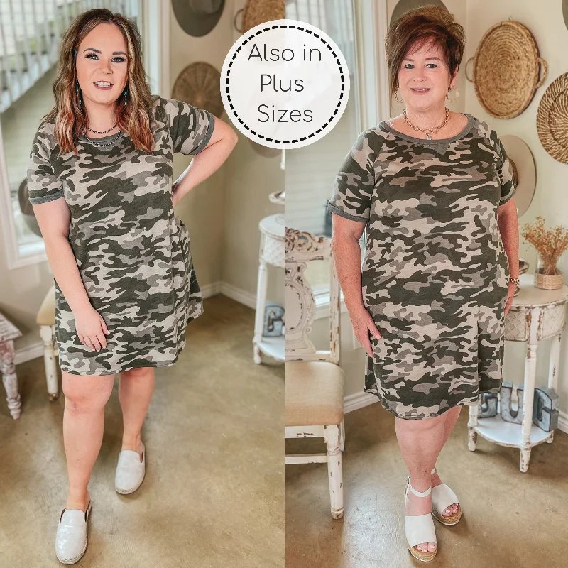 Plus Size Women Dress with a Flattering A - Line Cut for Comfort and Style Plus Size Women Dress with a Flattering A - Line Cut for Comfort and Style Secret Spot Short Sleeve Tee Shirt Dress with Pockets in Camouflage Plus Size Women Dress with a Flattering A - Line Cut for Comfort and Style Plus Size Women Dress with a Flattering A - Line Cut for Comfort and Style Secret Spot Short Sleeve Tee Shirt Dress with Pockets in Camouflage