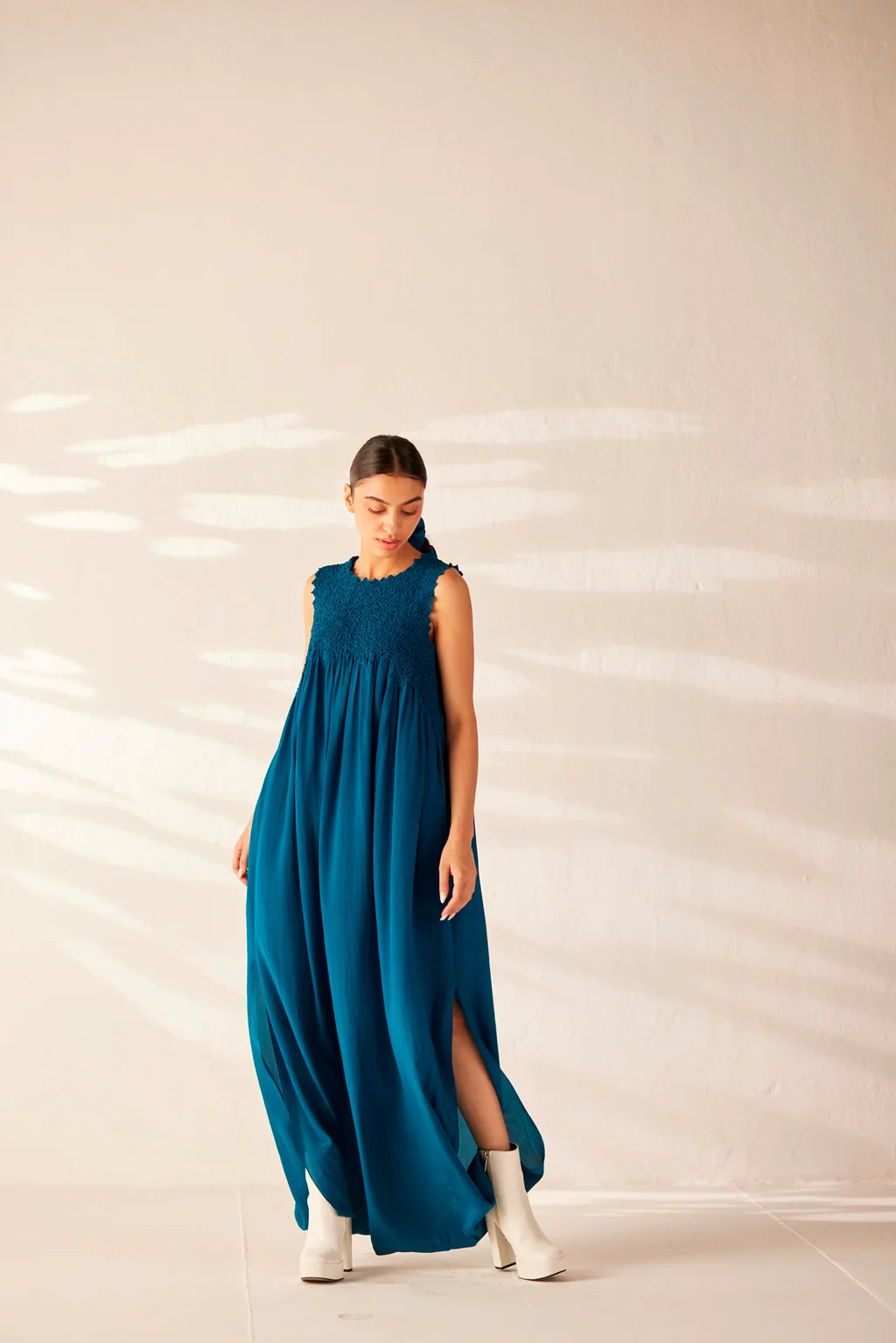 Lace - Embellished Women Dress for an Elegant and Sophisticated Appearance Lace - Embellished Women Dress for an Elegant and Sophisticated Appearance TEAL COWL DRESS Lace - Embellished Women Dress for an Elegant and Sophisticated Appearance Lace - Embellished Women Dress for an Elegant and Sophisticated Appearance TEAL COWL DRESS