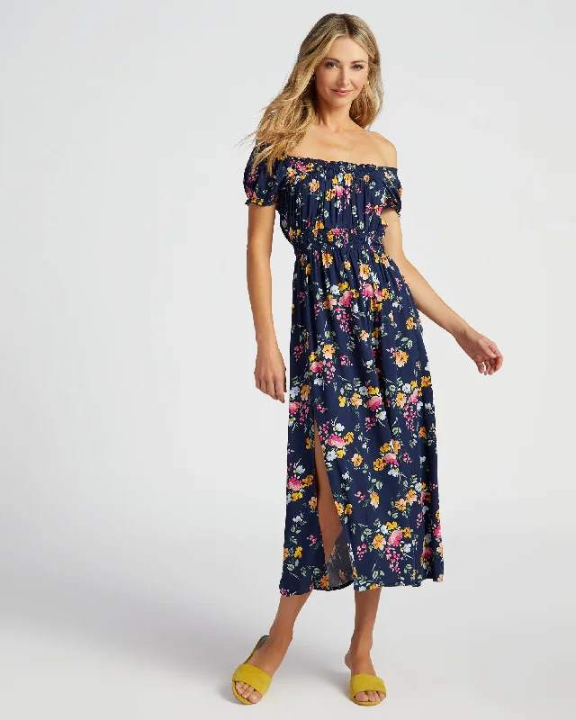 Bright Floral Midi Dress