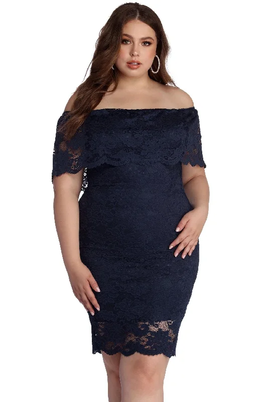 Plus Lace Appeal Midi Dress