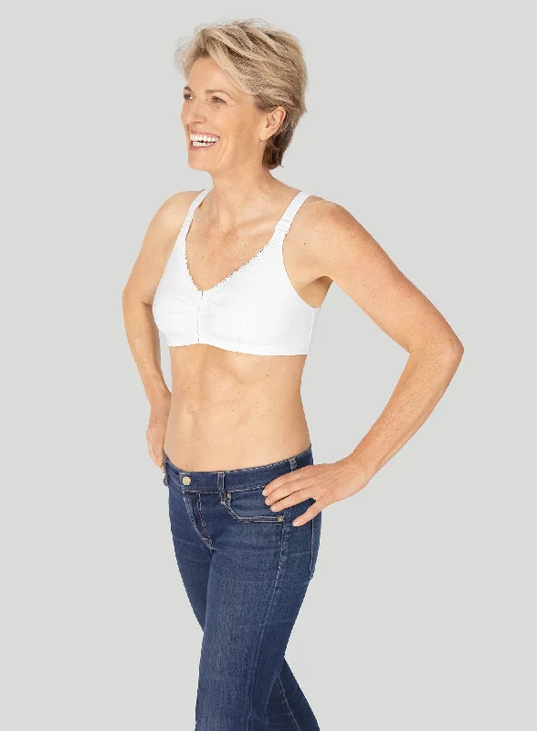 plunge wireless bras for a natural lookAmoena: Hannah Front Opening Mastectomy Bra White plunge wireless bras for a natural lookAmoena: Hannah Front Opening Mastectomy Bra White