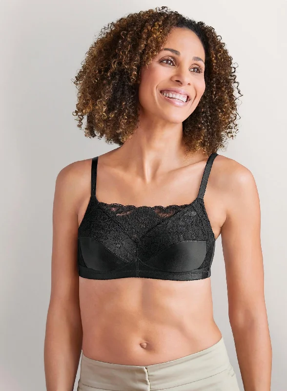moisture wicking convertible brasAmoena: Isabel Cami Soft Mastectomy Bra Black