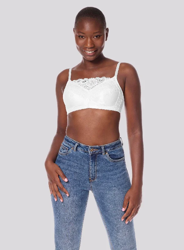 plunge bras for low cut topsAmoena: Isabel Cami Soft Mastectomy Bra White
