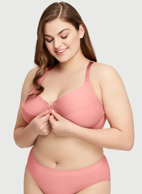 plunge wireless bras for a natural lookGlamorise: Wonderwire Front Close Smoothing Bra Apricot plunge wireless bras for a natural lookGlamorise: Wonderwire Front Close Smoothing Bra Apricot