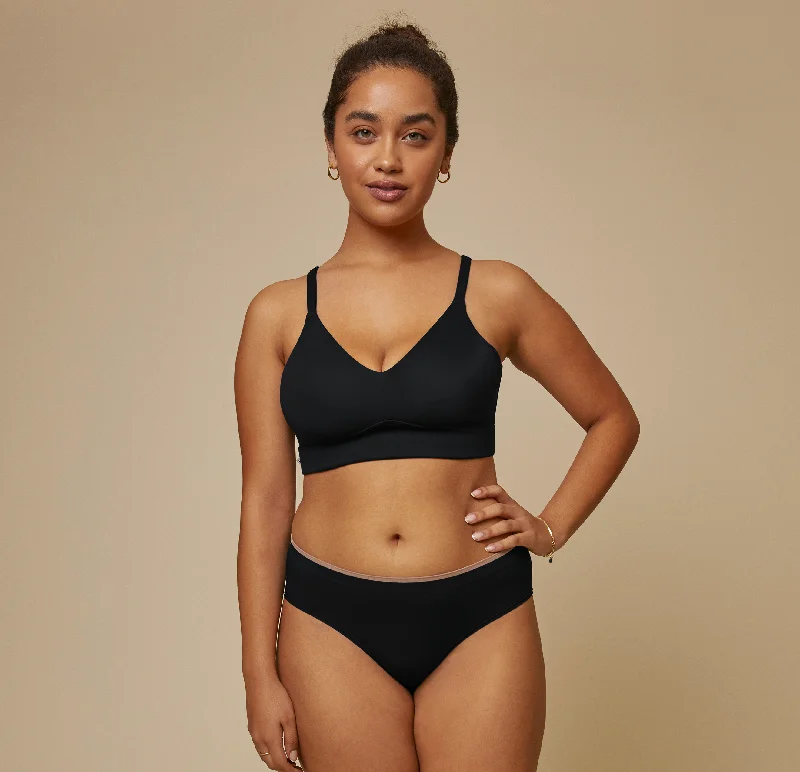 plus size bralette bras for comfortBliss Triangle Bralette - Black