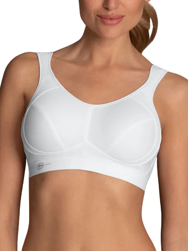sports bras for high impact workoutsExtreme Control Sports Bra - White