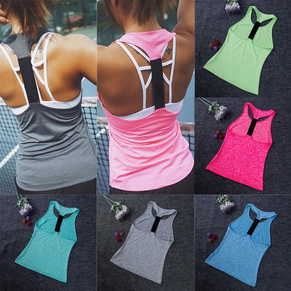 Shapers made from eco - friendly materials​Casual Sleeveless Women  Yoga Shirts