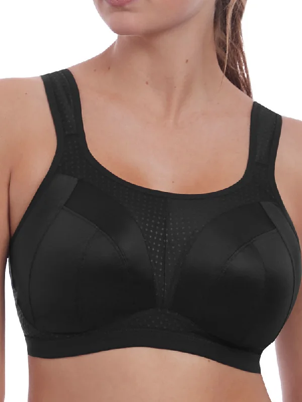 balconette bras for a sexy necklineDynamic Non-Wired Sports Bra - Black