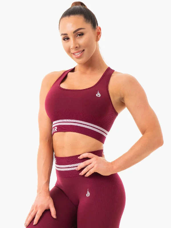 bralette with underwire for added supportFreestyle Seamless Longline Sports Bra - Burgundy bralette with underwire for added supportFreestyle Seamless Longline Sports Bra - Burgundy